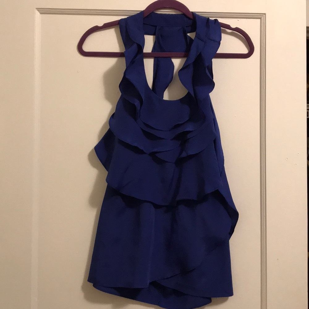 Open back tiered ruffle top